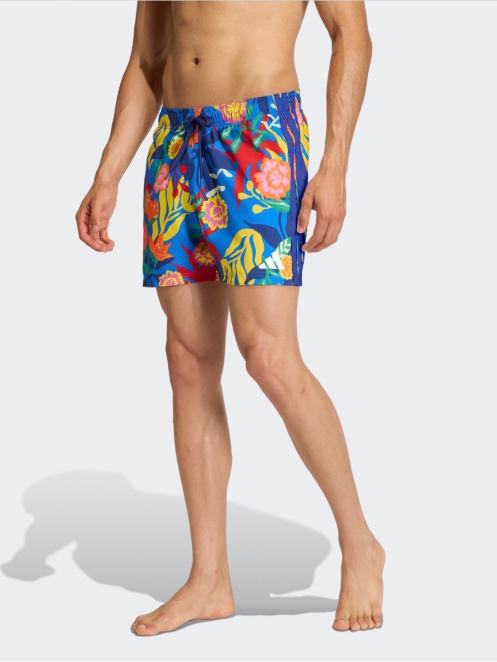 adidas Blue Tropical Floral Swim Trunks size Large